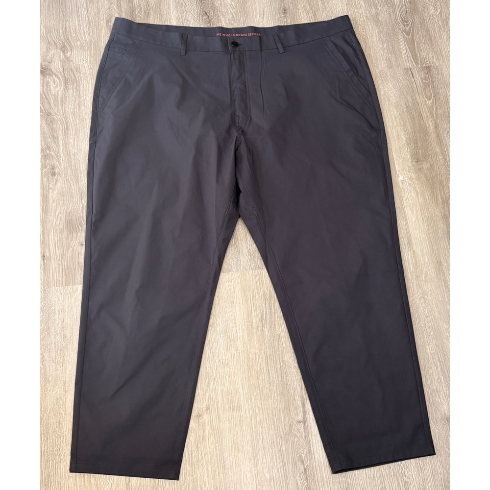 Marcus Pierce Mens Navy Blue Performance Chino Pants W42 L28 Polyester Travel